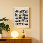 Black & White Shapes Abstract Wall Art (AB45)