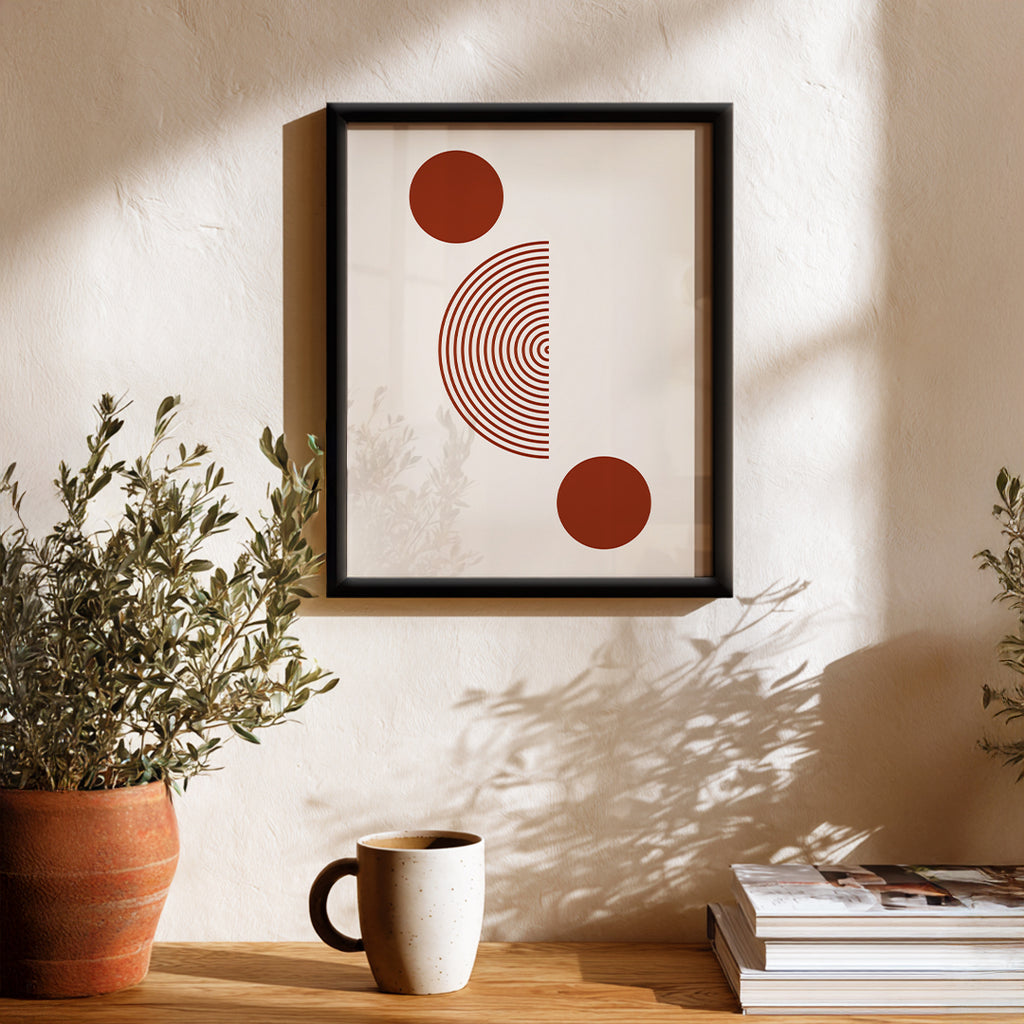 Clean Lines & Circles Abstract Wall Decor (AB49)