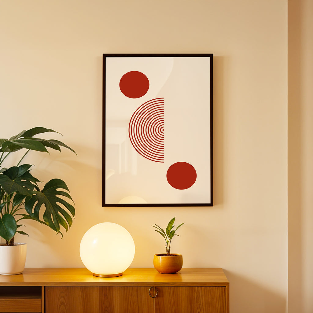 Clean Lines & Circles Abstract Wall Decor (AB49)