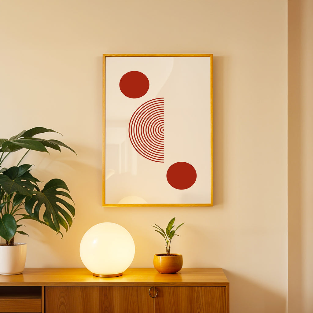 Clean Lines & Circles Abstract Wall Decor (AB49)