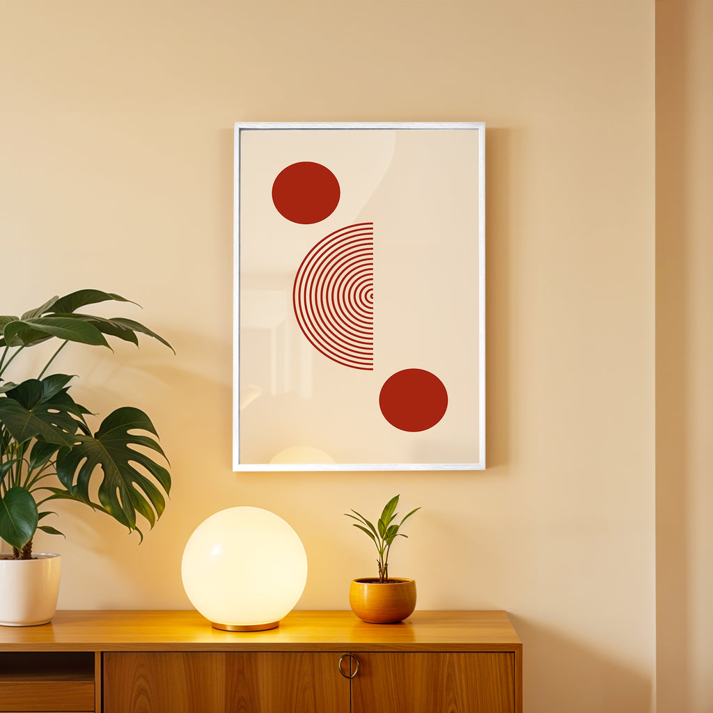Clean Lines & Circles Abstract Wall Decor (AB49)