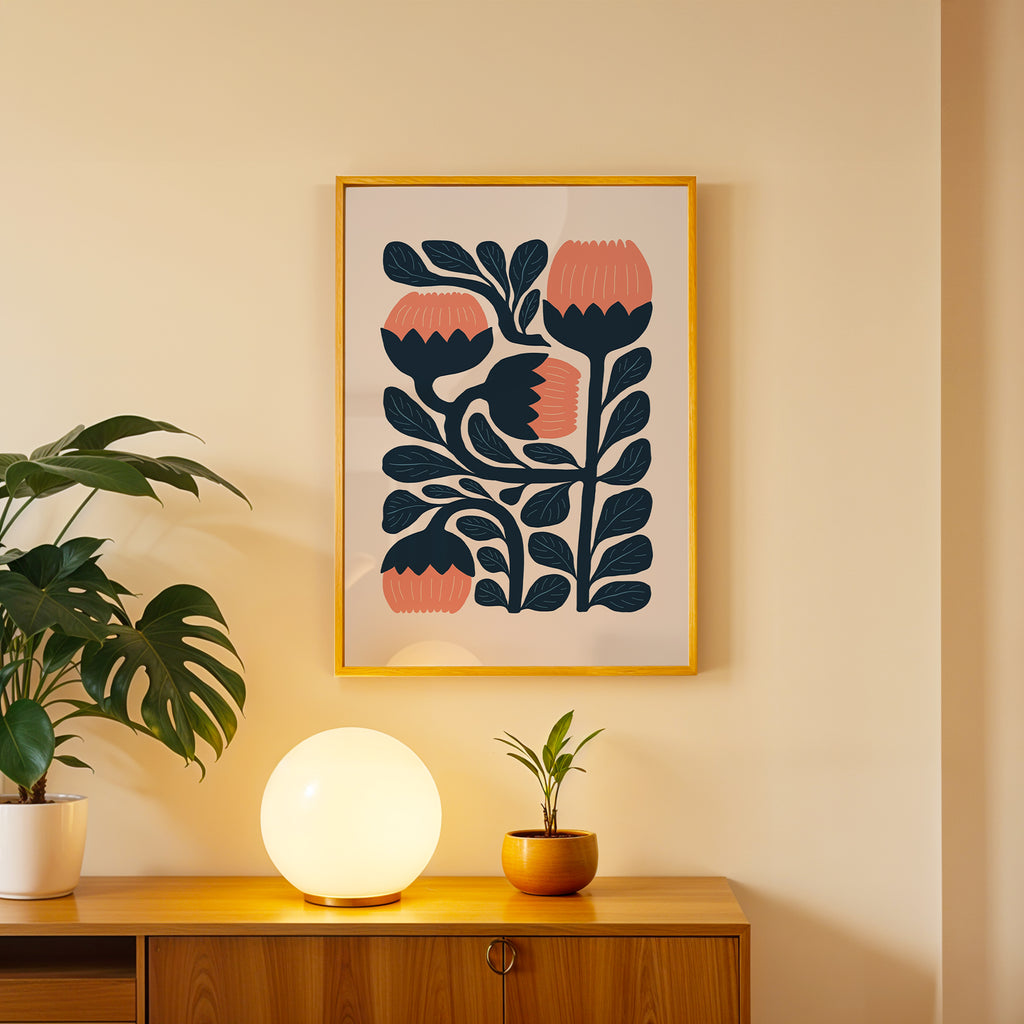 Timeless Floral Abstract Art Frame (AB5)