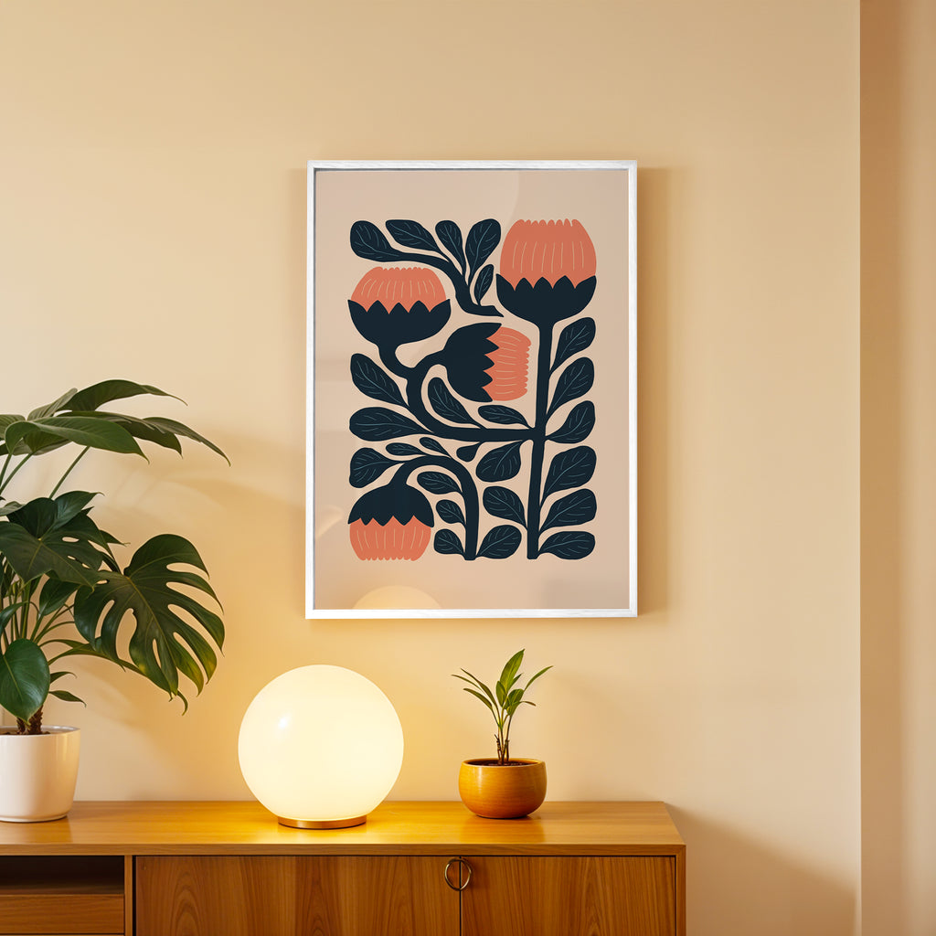 Timeless Floral Abstract Art Frame (AB5)