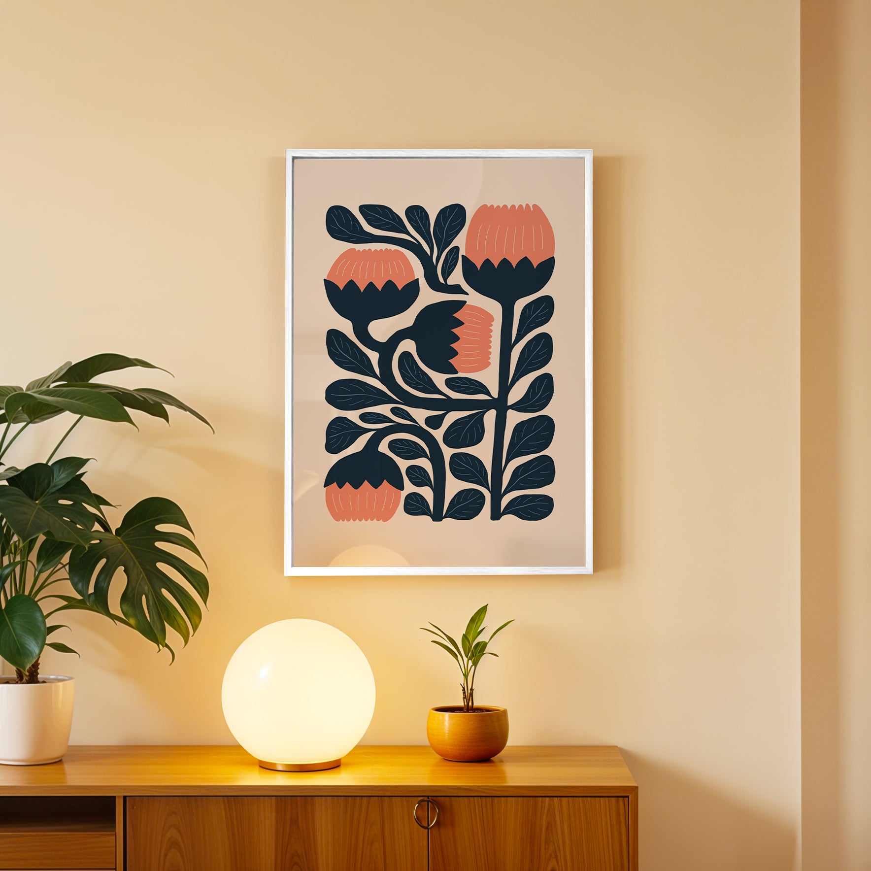 Timeless Floral Abstract Art Frame (AB5)