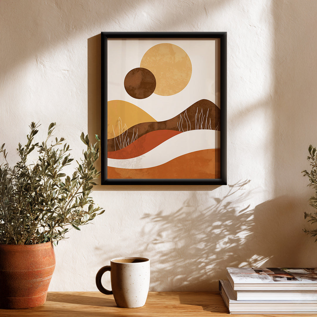 Earth Wave Abstract Wall Art (AB50)