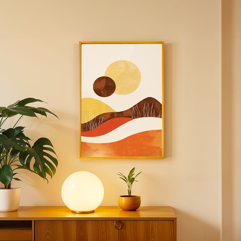 Earth Wave Abstract Wall Art (AB50)