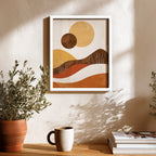 Earth Wave Abstract Wall Art (AB50)