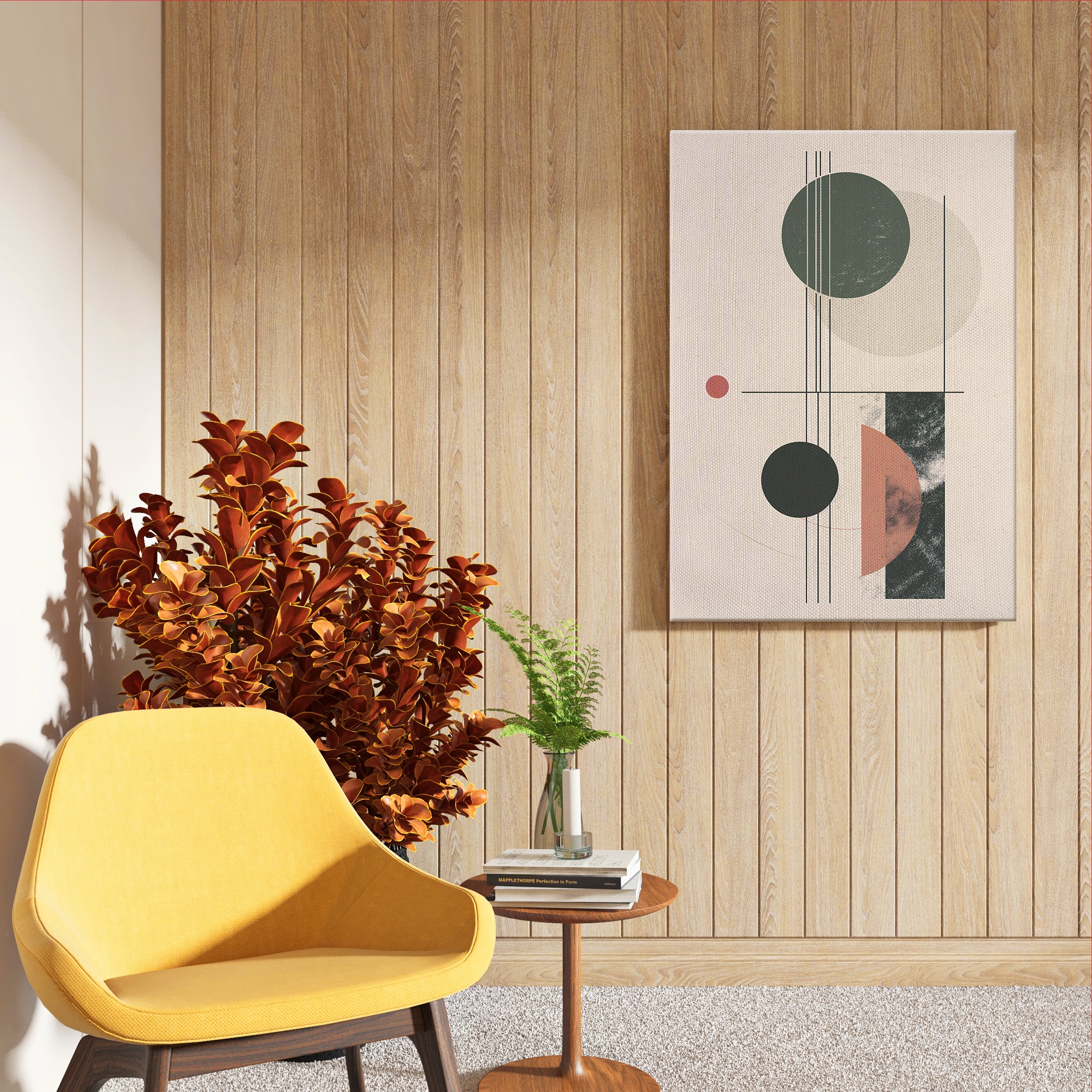Minimal Circles Abstract Wall Art (AB53)