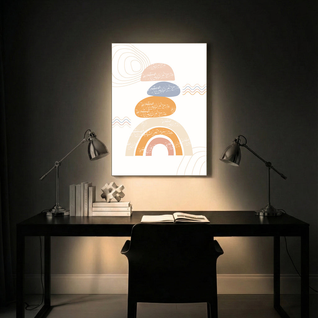 Pastel Layers Abstract Wall Art (AB56)