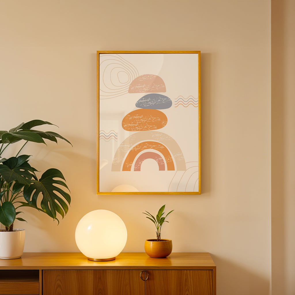 Pastel Layers Abstract Wall Art (AB56)