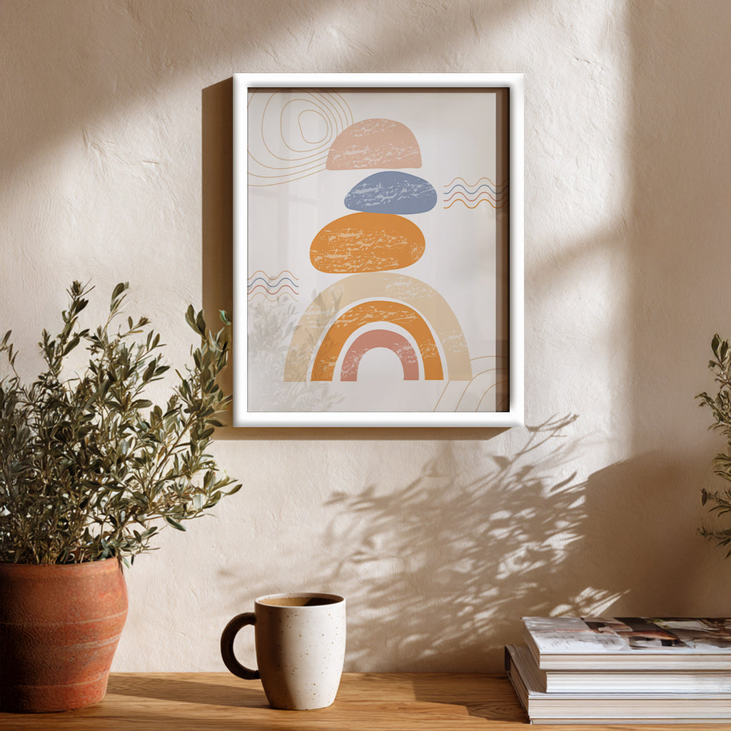 Pastel Layers Abstract Wall Art (AB56)