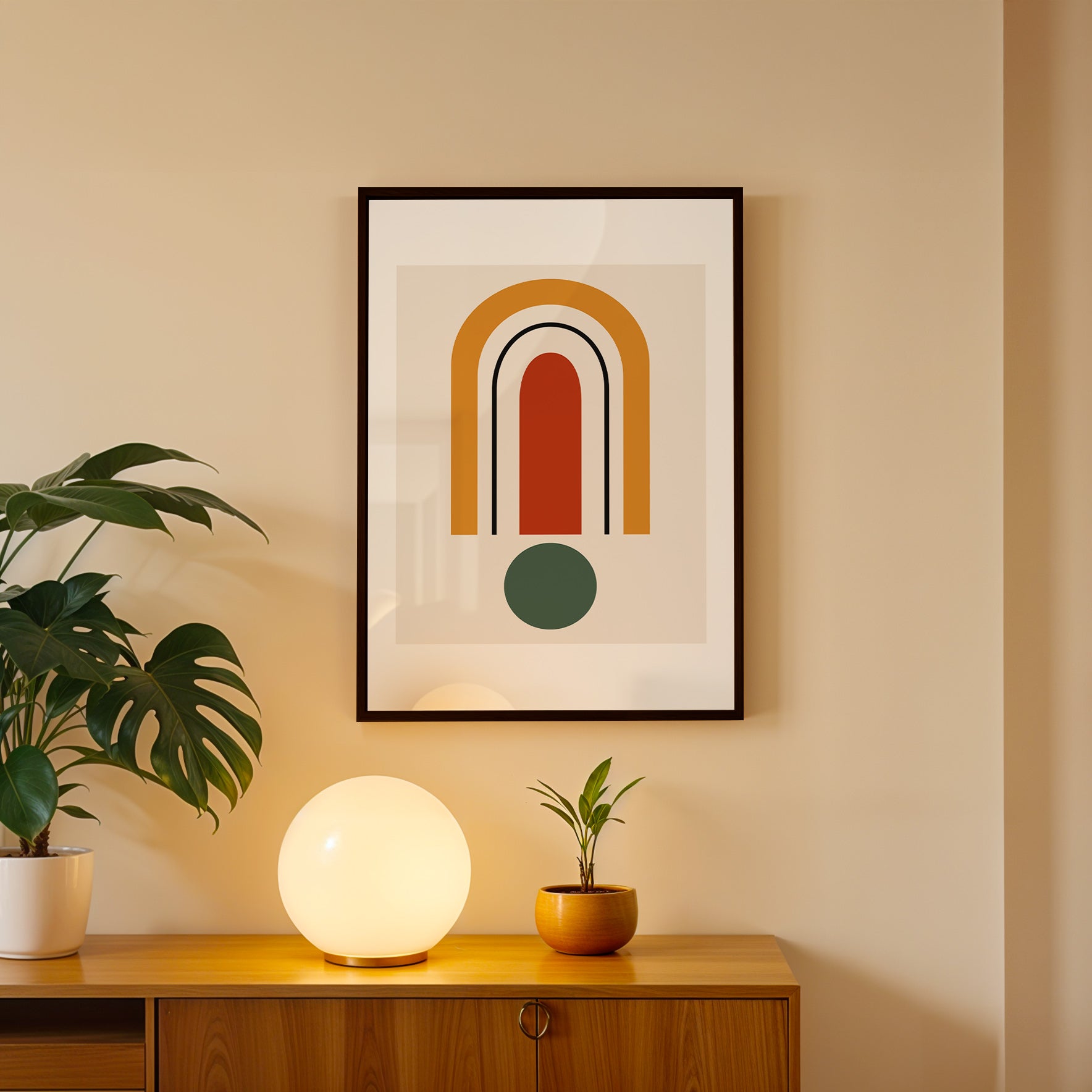 Warm Archway Abstract Wall Art (AB59)