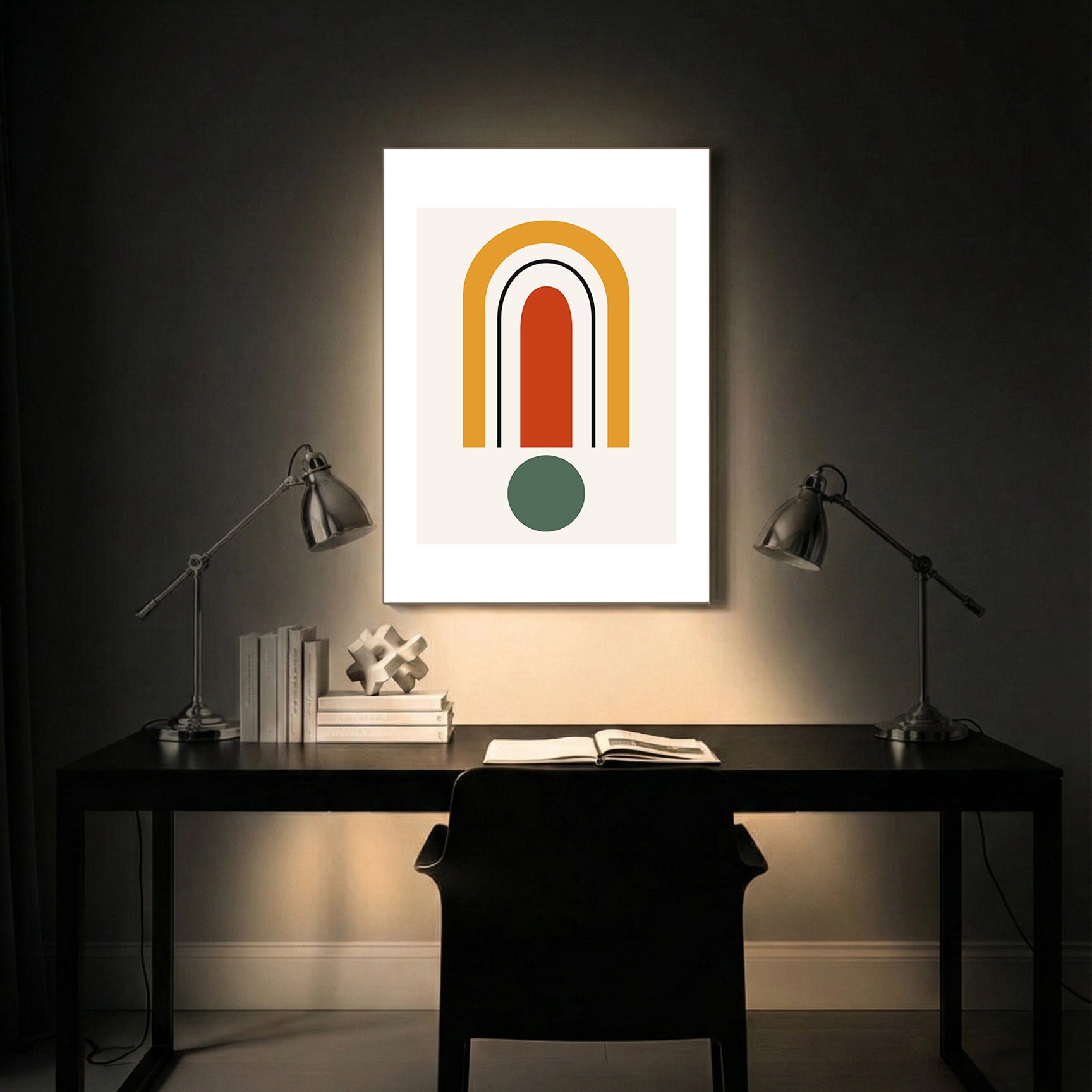 Warm Archway Abstract Wall Art (AB59)