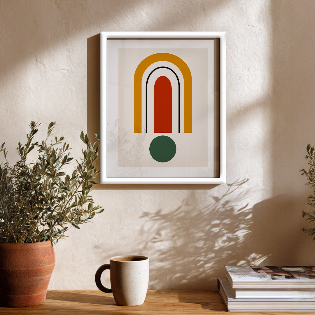 Warm Archway Abstract Wall Art (AB59)