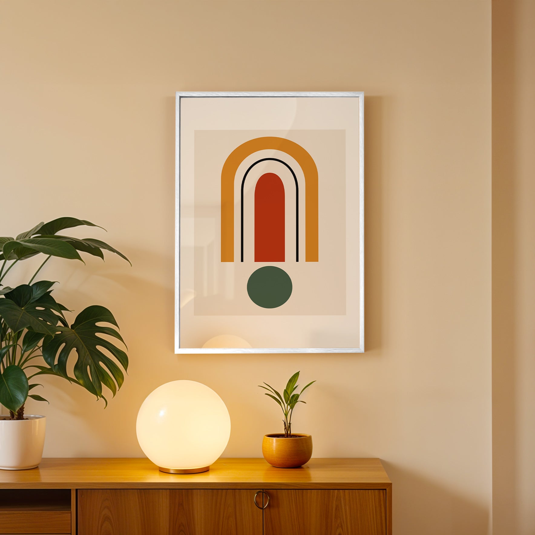 Warm Archway Abstract Wall Art (AB59)
