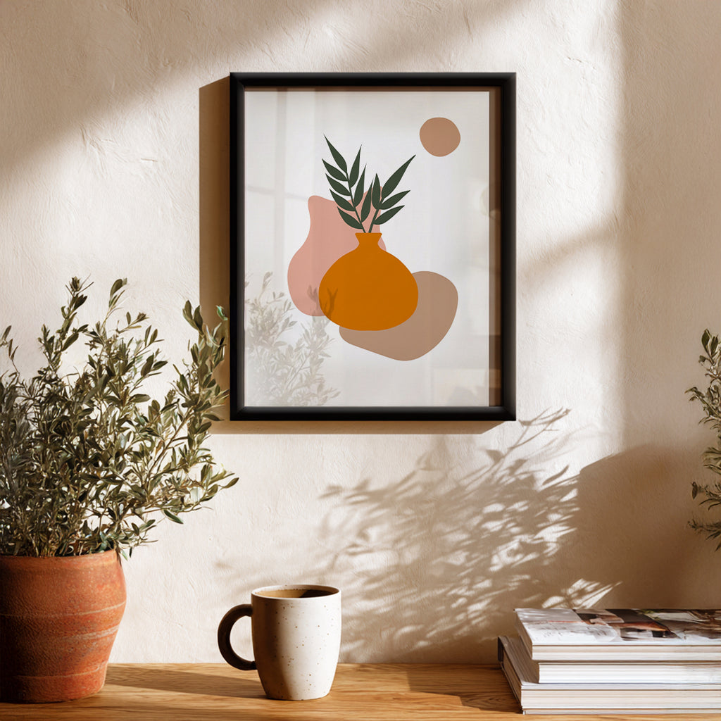 Soft Tropical Abstract Art Frame (AB6)