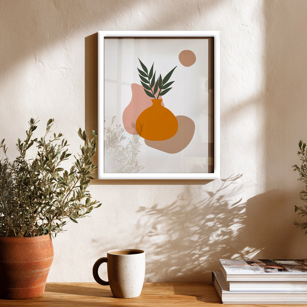 Soft Tropical Abstract Art Frame (AB6)