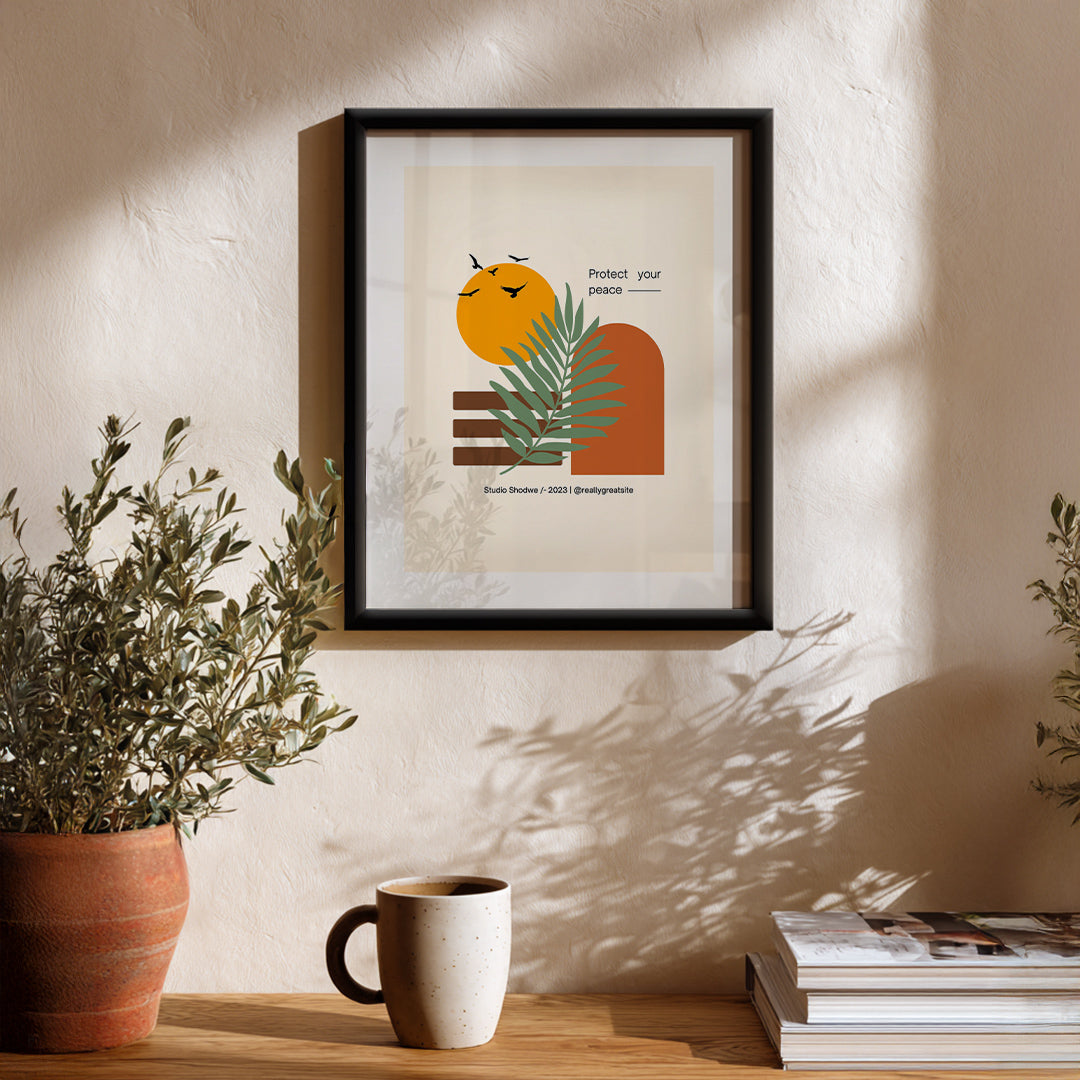 Minimal Harvest Abstract Art Wall (AB62)
