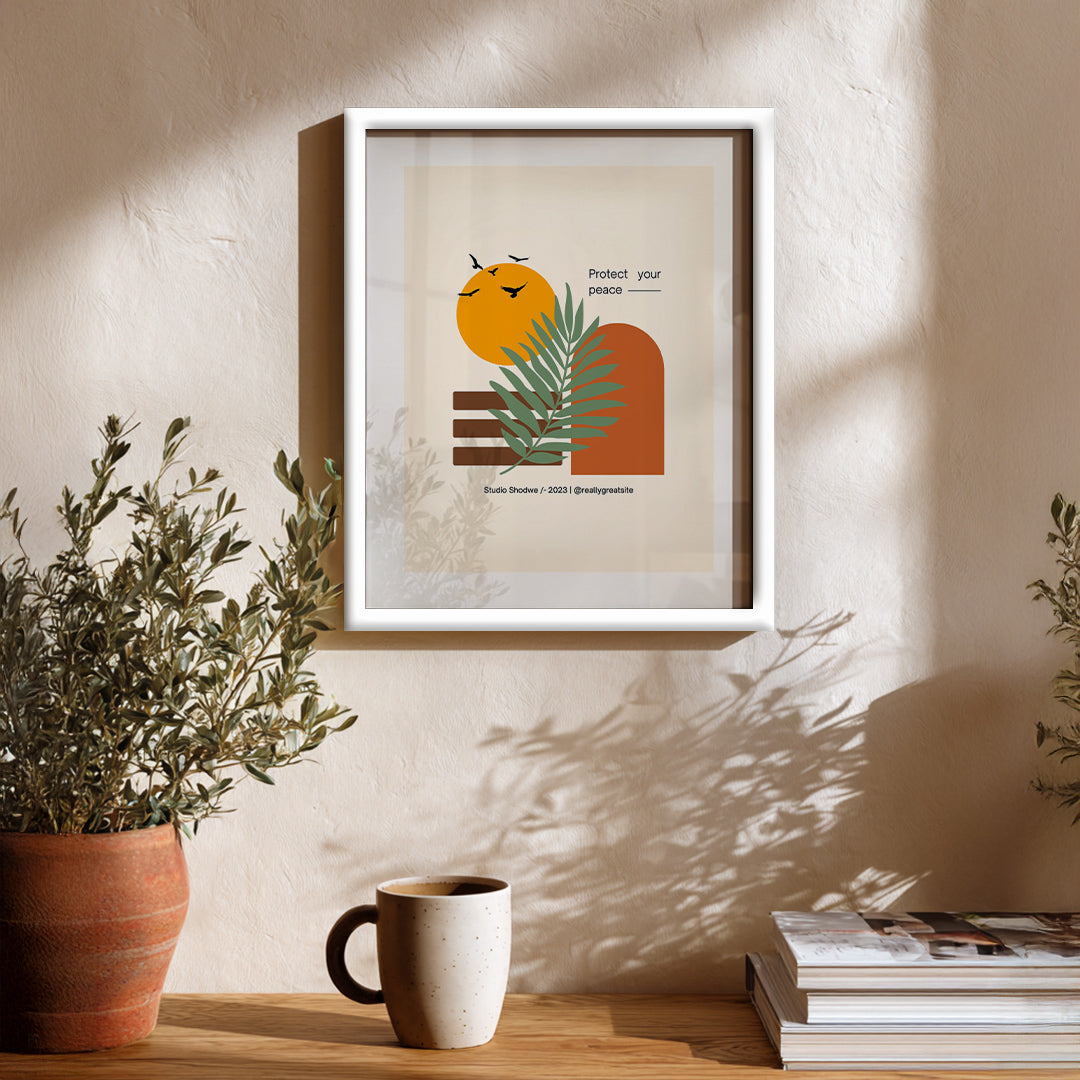 Minimal Harvest Abstract Art Wall (AB62)