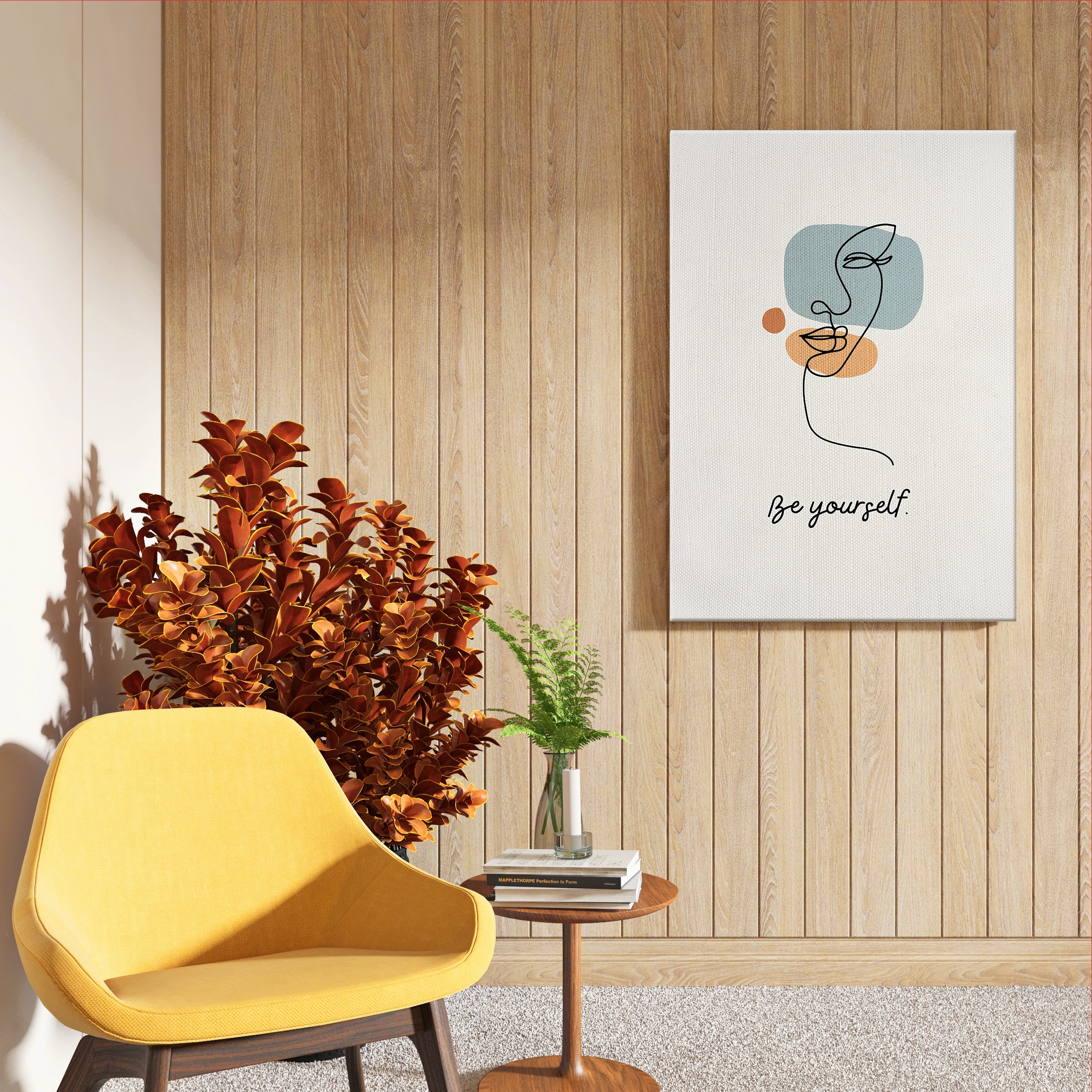Minimal Portrait Sketch – Contemporary Wall Frame (AB63)