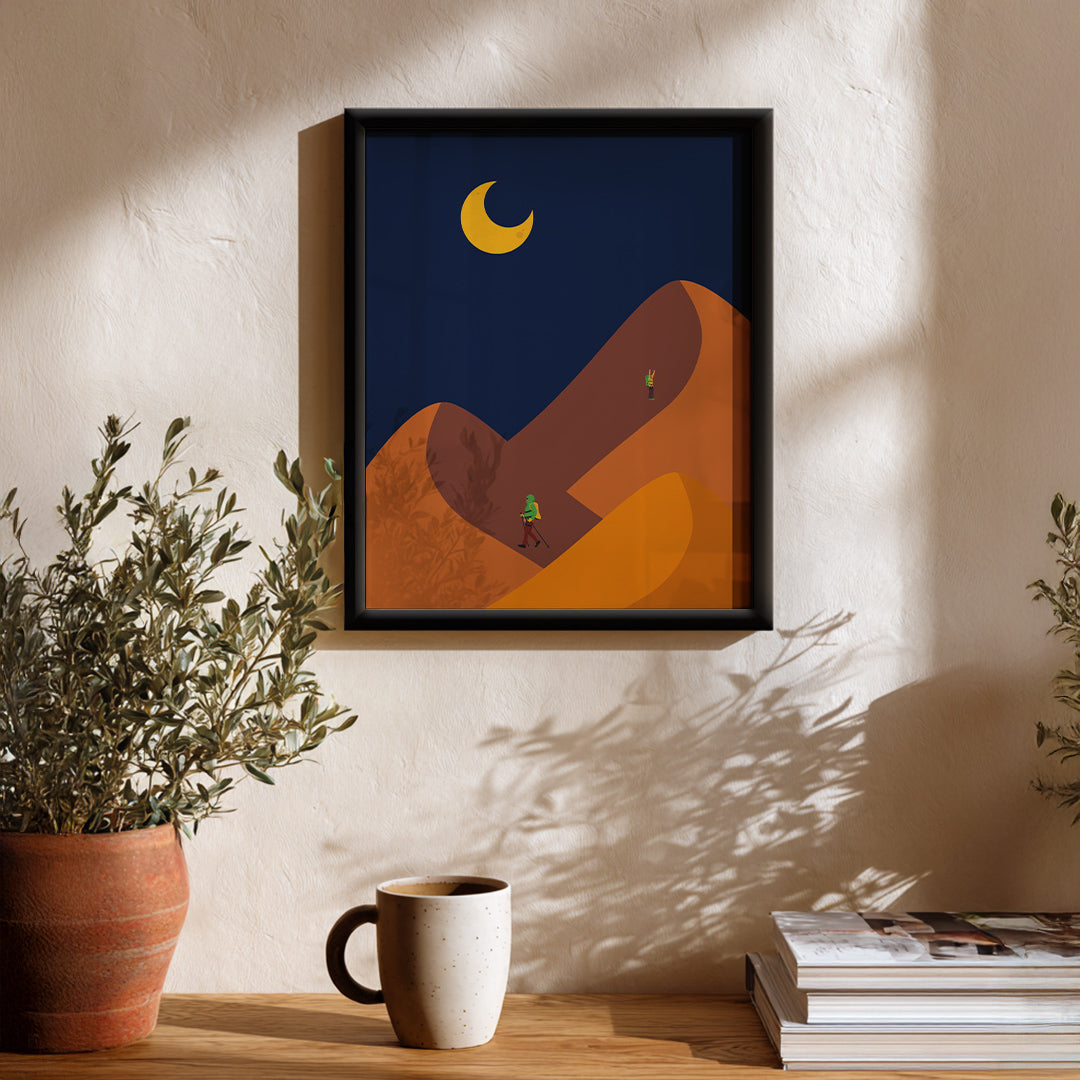 Midnight Horizon Abstract Wall Ar (AB64)