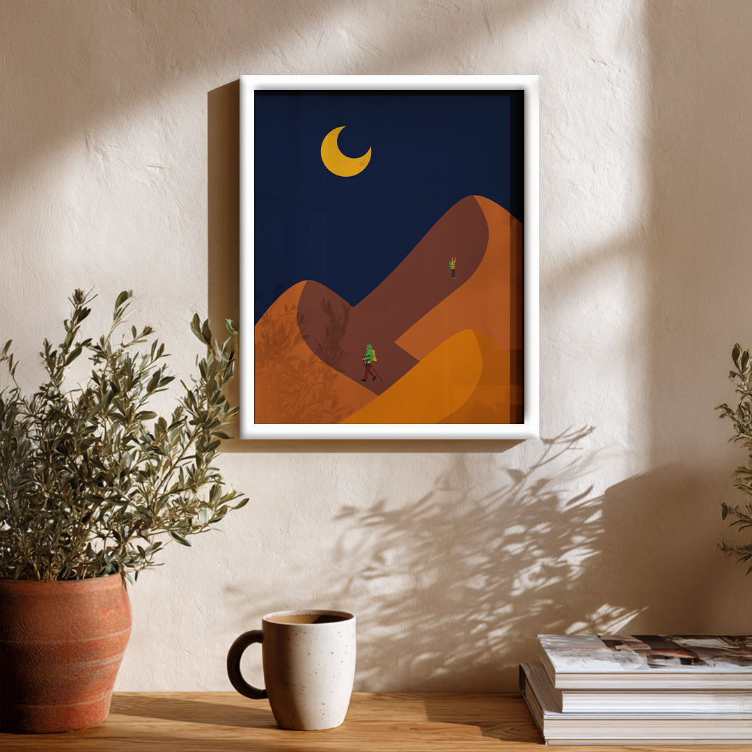 Midnight Horizon Abstract Wall Ar (AB64)