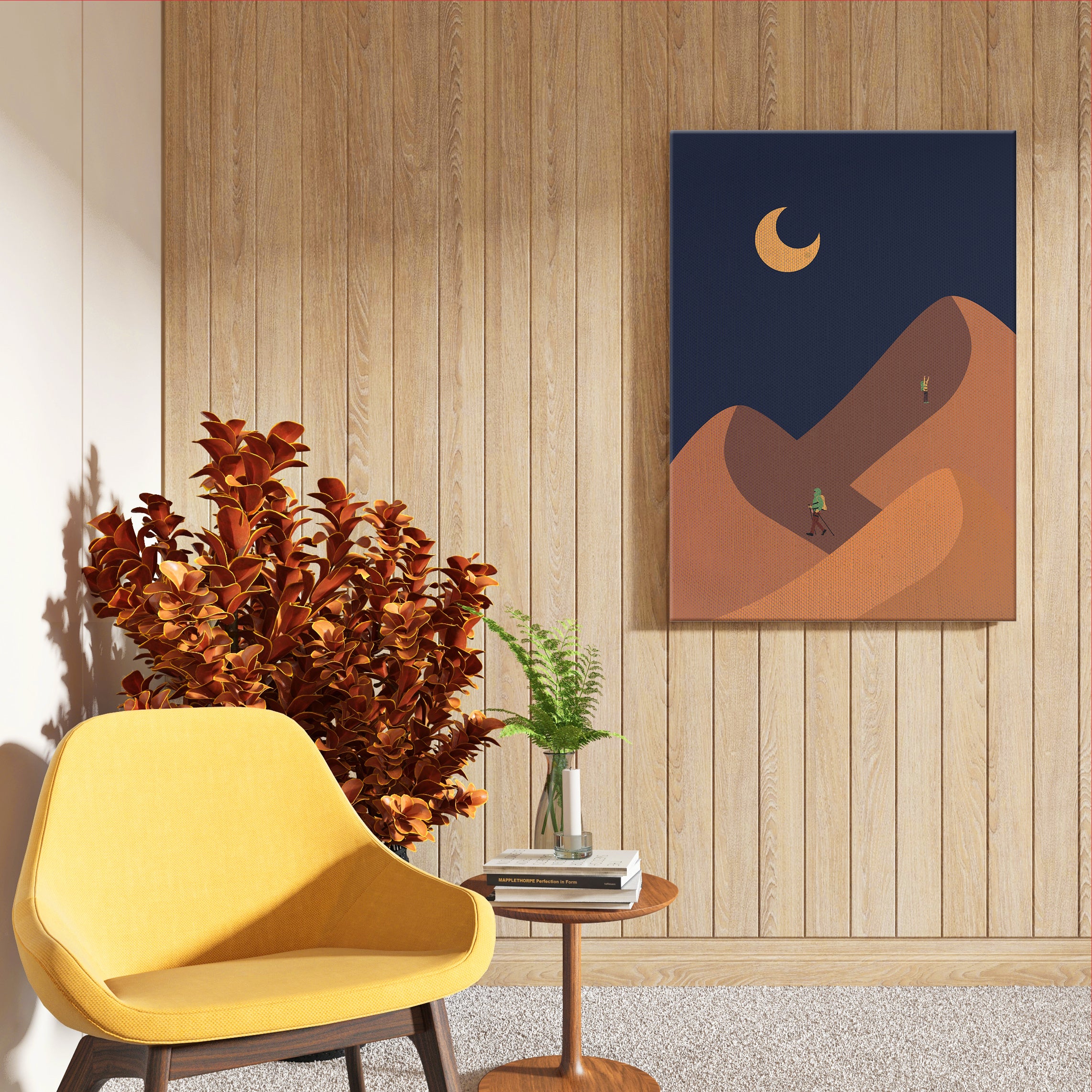 Midnight Horizon Abstract Wall Ar (AB64)