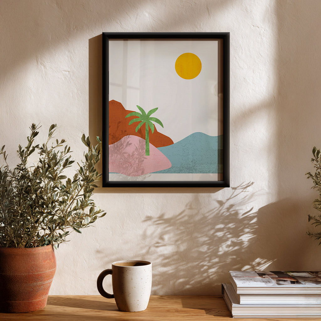 Modern Seaside Geometry Wall Art Frame (AB67)