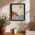 Modern Seaside Geometry Wall Art Frame (AB67)