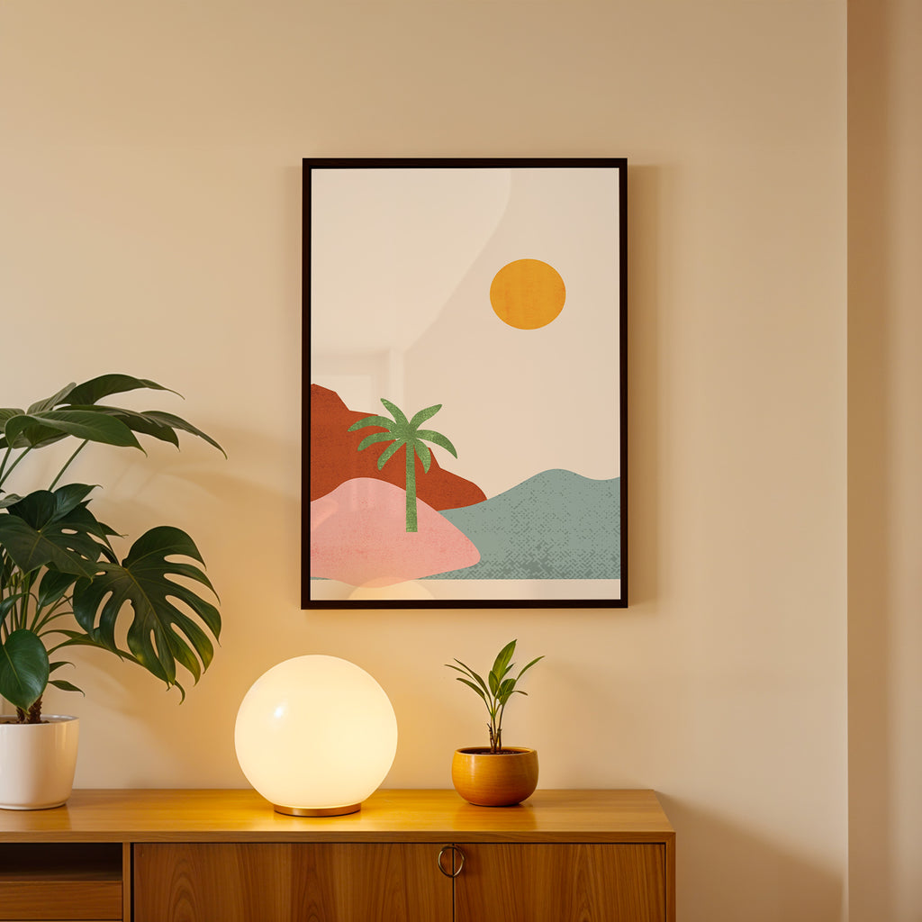 Modern Seaside Geometry Wall Art Frame (AB67)