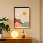 Modern Seaside Geometry Wall Art Frame (AB67)