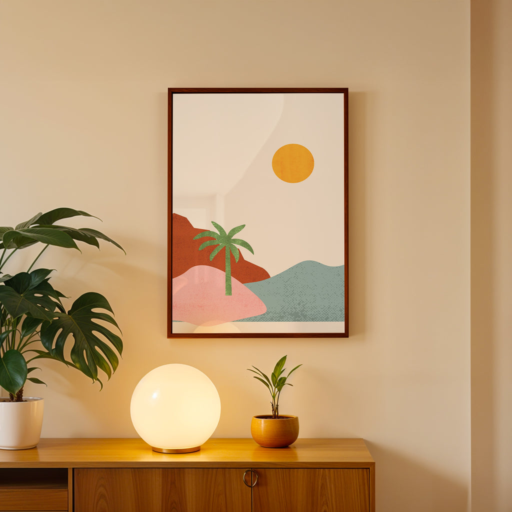 Modern Seaside Geometry Wall Art Frame (AB67)