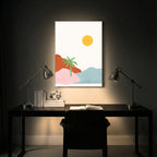 Modern Seaside Geometry Wall Art Frame (AB67)