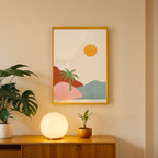 Modern Seaside Geometry Wall Art Frame (AB67)