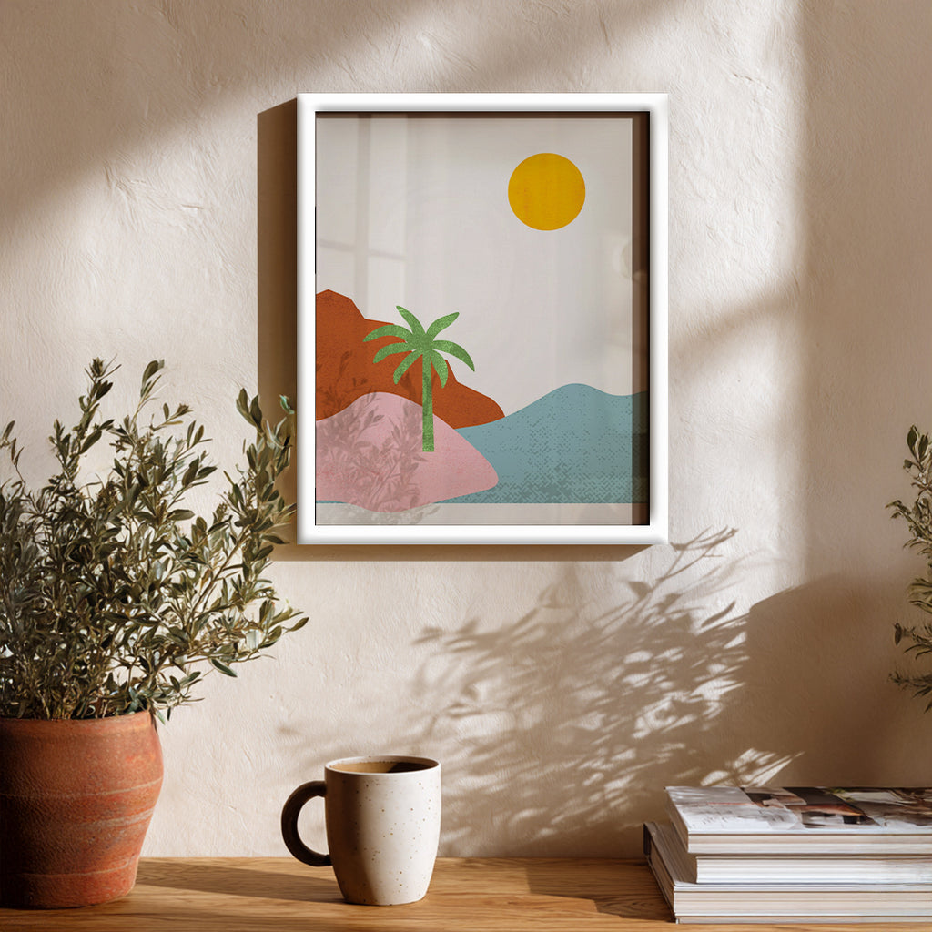 Modern Seaside Geometry Wall Art Frame (AB67)