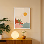 Modern Seaside Geometry Wall Art Frame (AB67)