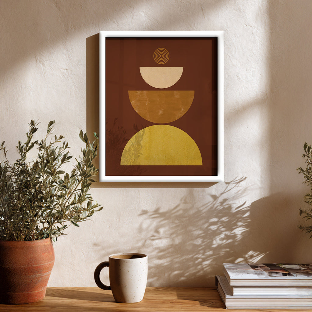 Warm Geometry Abstract Wall Art (AB68)