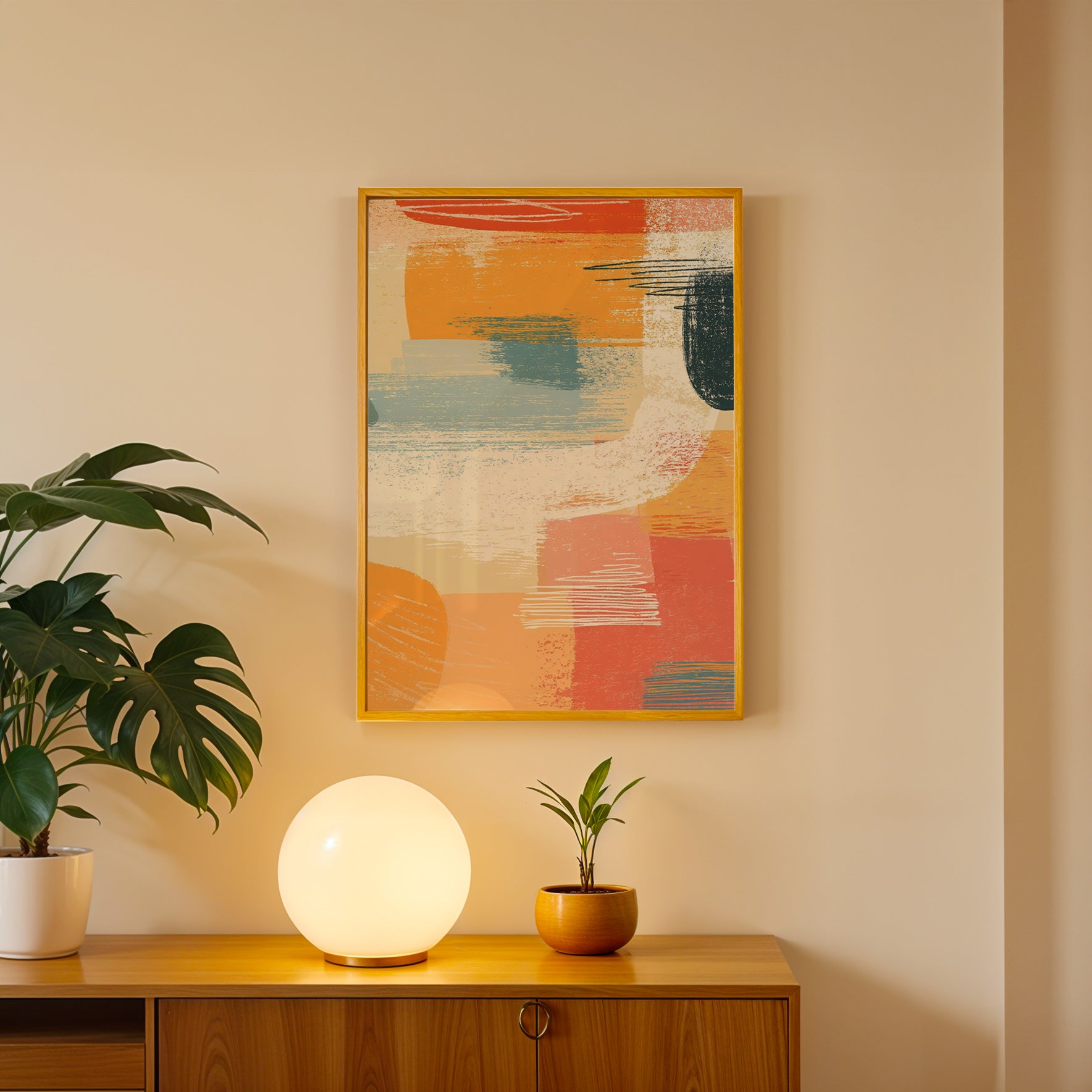 Modern Brush Harmony Wall Art Frame (AB69)