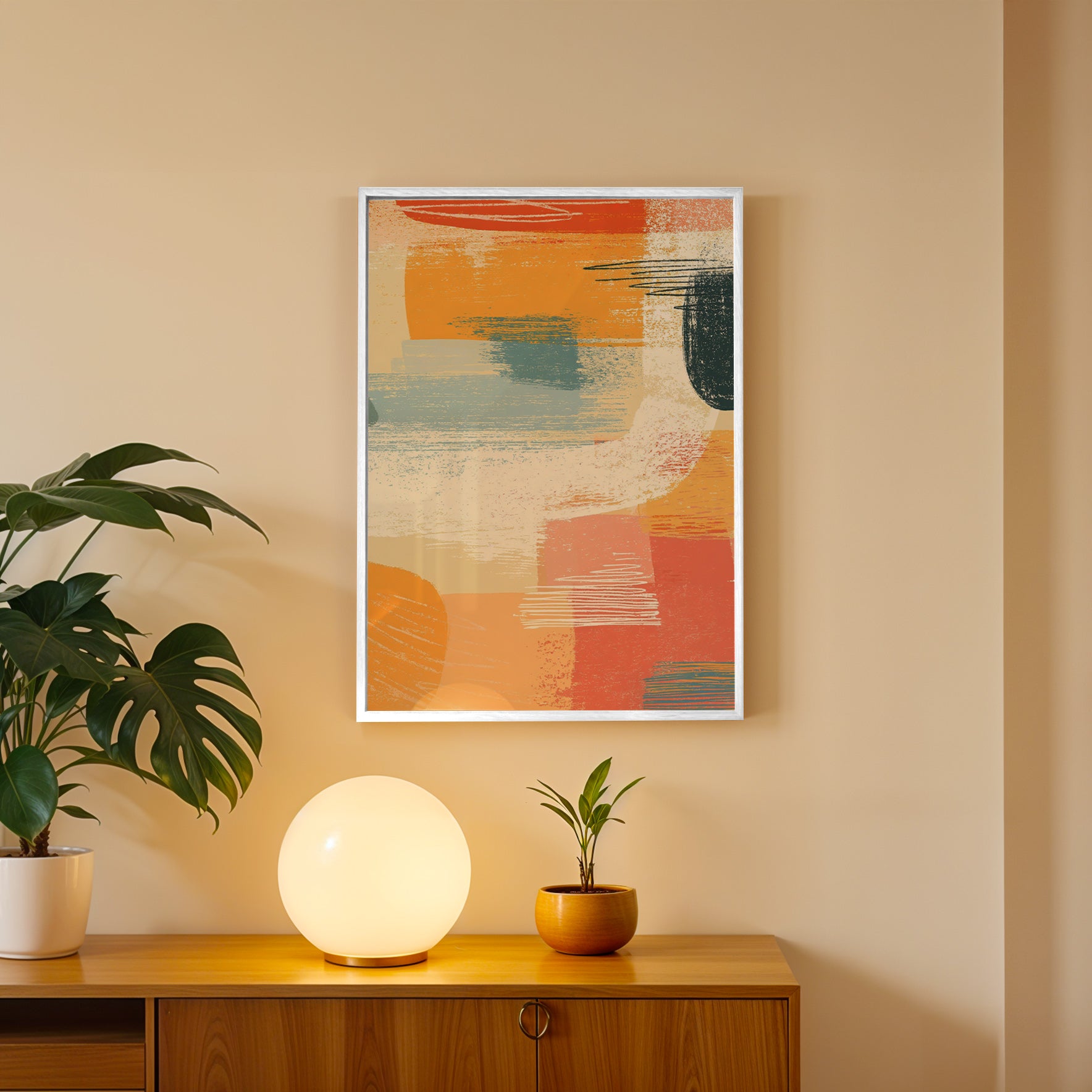 Modern Brush Harmony Wall Art Frame (AB69)