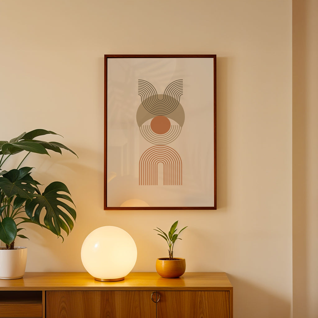 Soft Totem Bloom – Abstract Wall Art Frame (AB72)