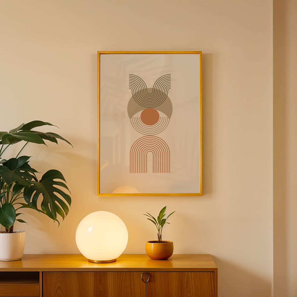 Soft Totem Bloom – Abstract Wall Art Frame (AB72)