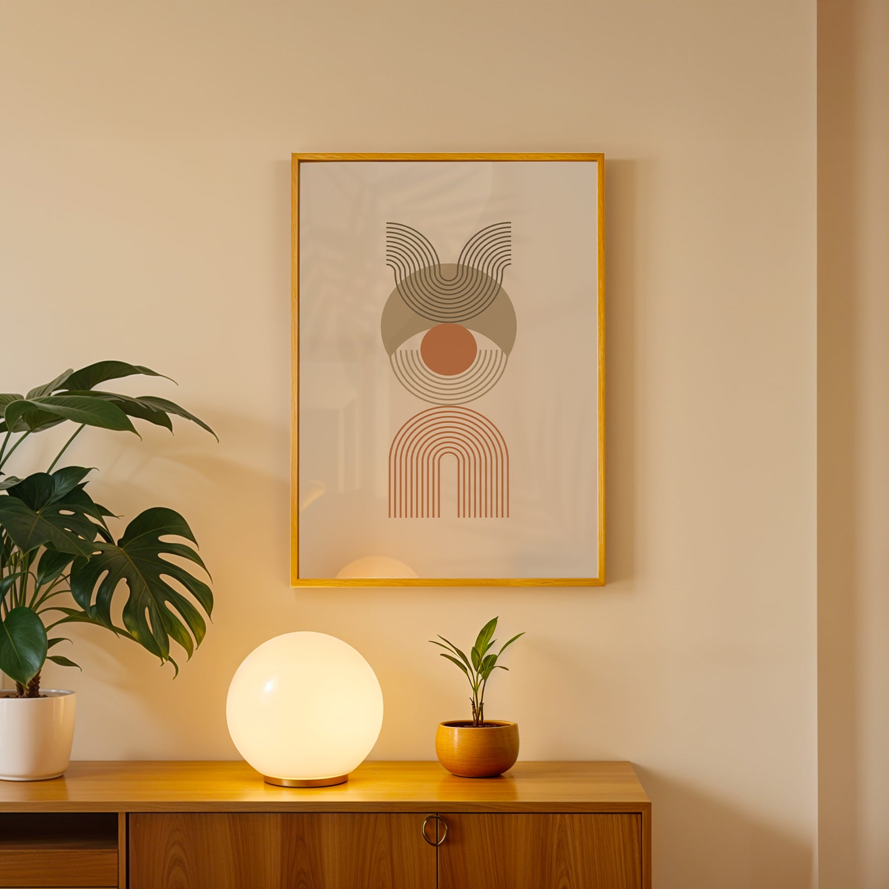 Soft Totem Bloom – Abstract Wall Art Frame (AB72)