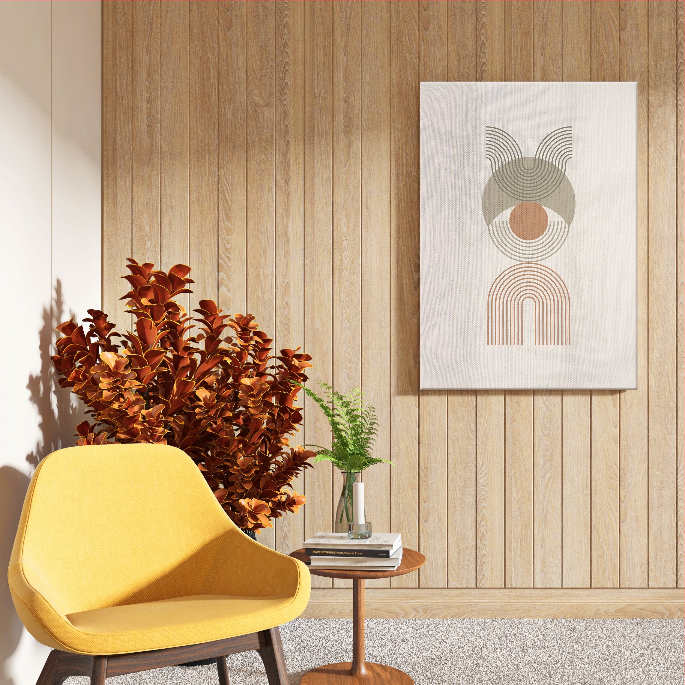 Soft Totem Bloom – Abstract Wall Art Frame (AB72)