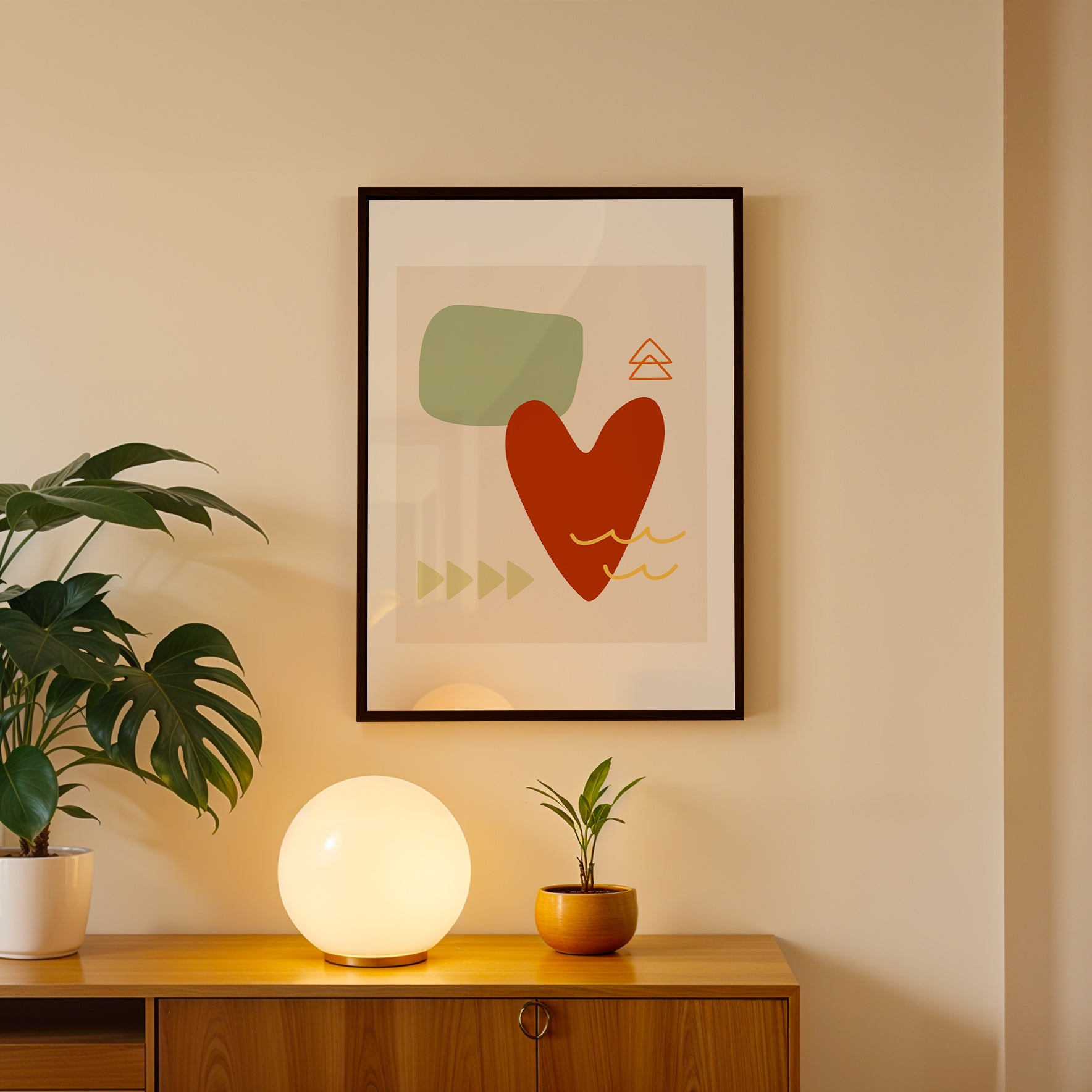 Warm Heart – Abstract Wall Art Frame (AB74)