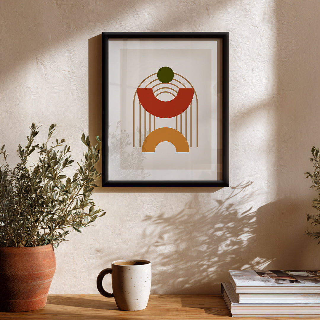 Modern Emblem of Joy Wall Art Frame (AB76)