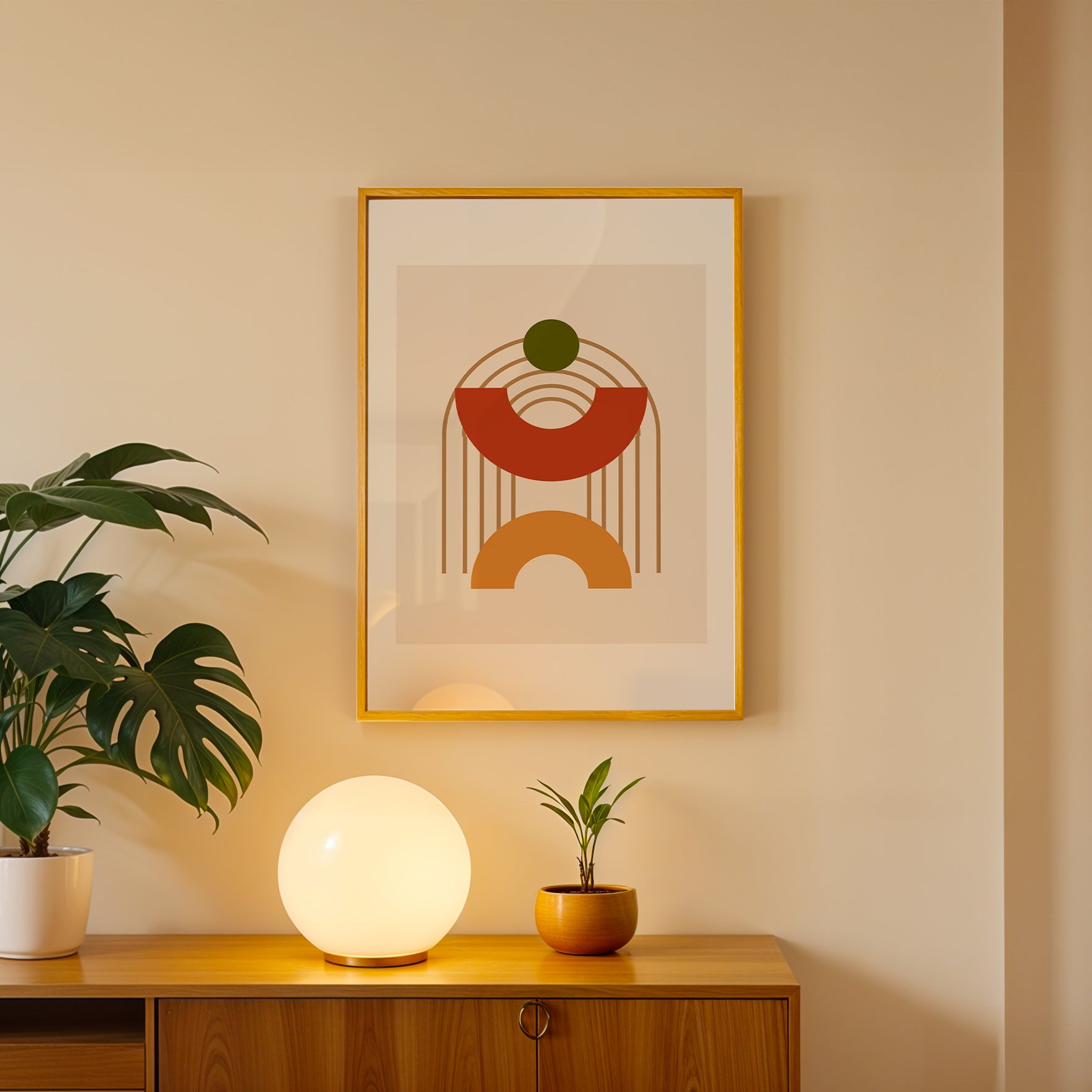 Modern Emblem of Joy Wall Art Frame (AB76)