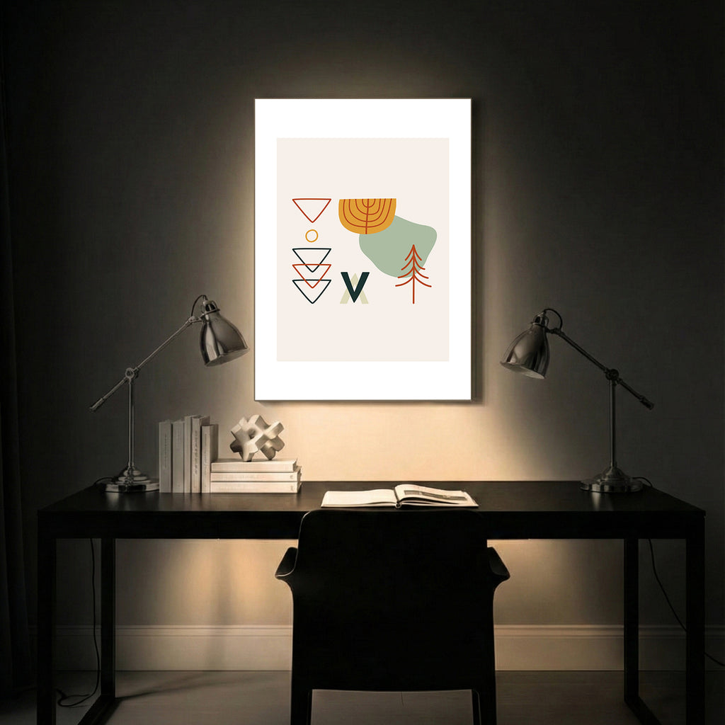 Modern Primitive Forms Wall Art Frame (AB79)
