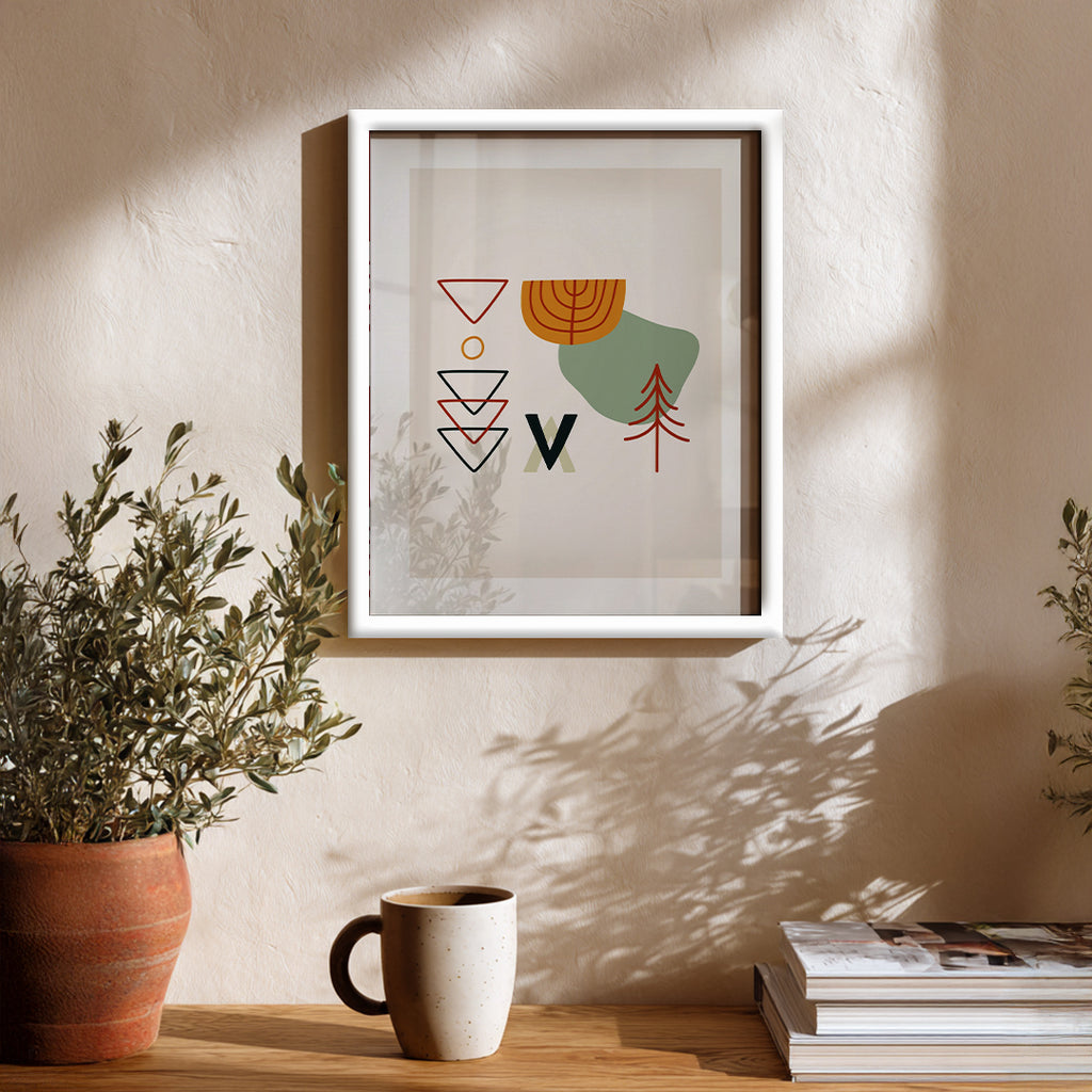 Modern Primitive Forms Wall Art Frame (AB79)