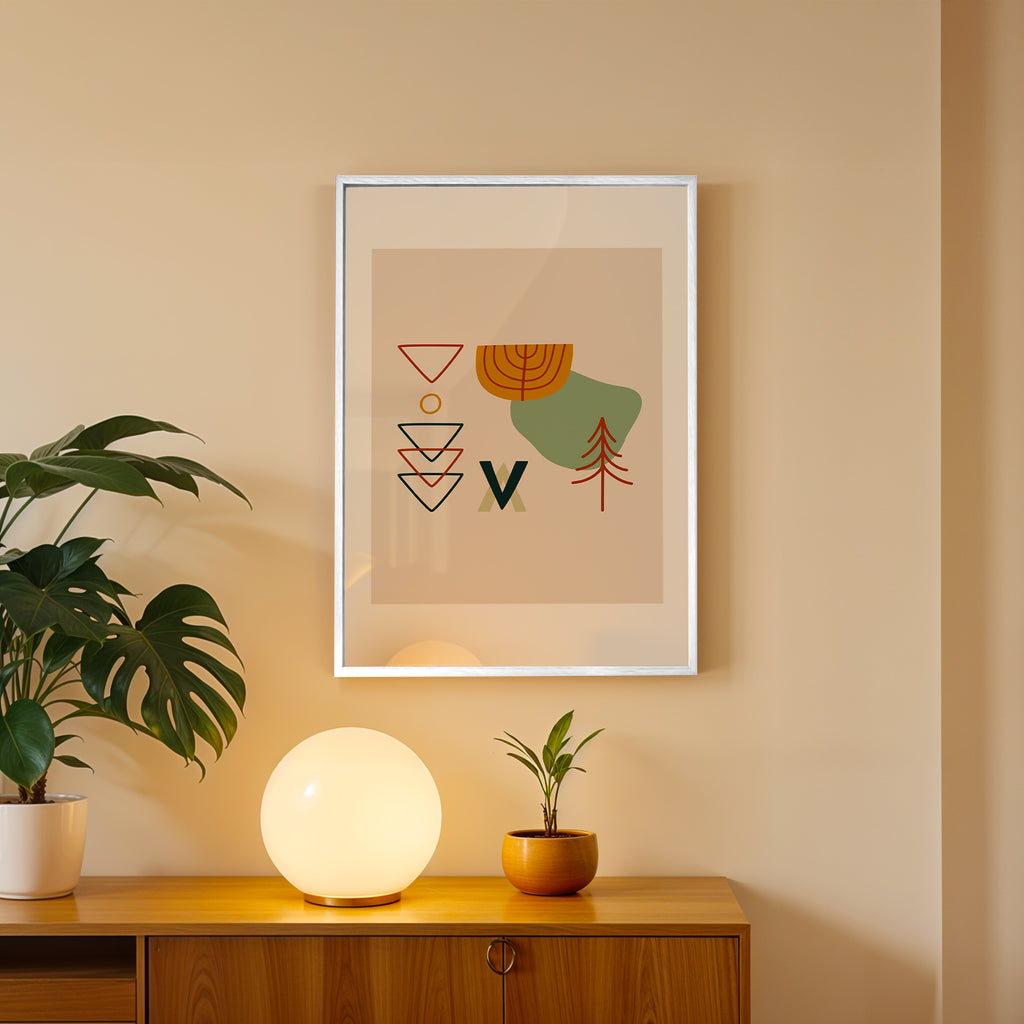 Modern Primitive Forms Wall Art Frame (AB79)