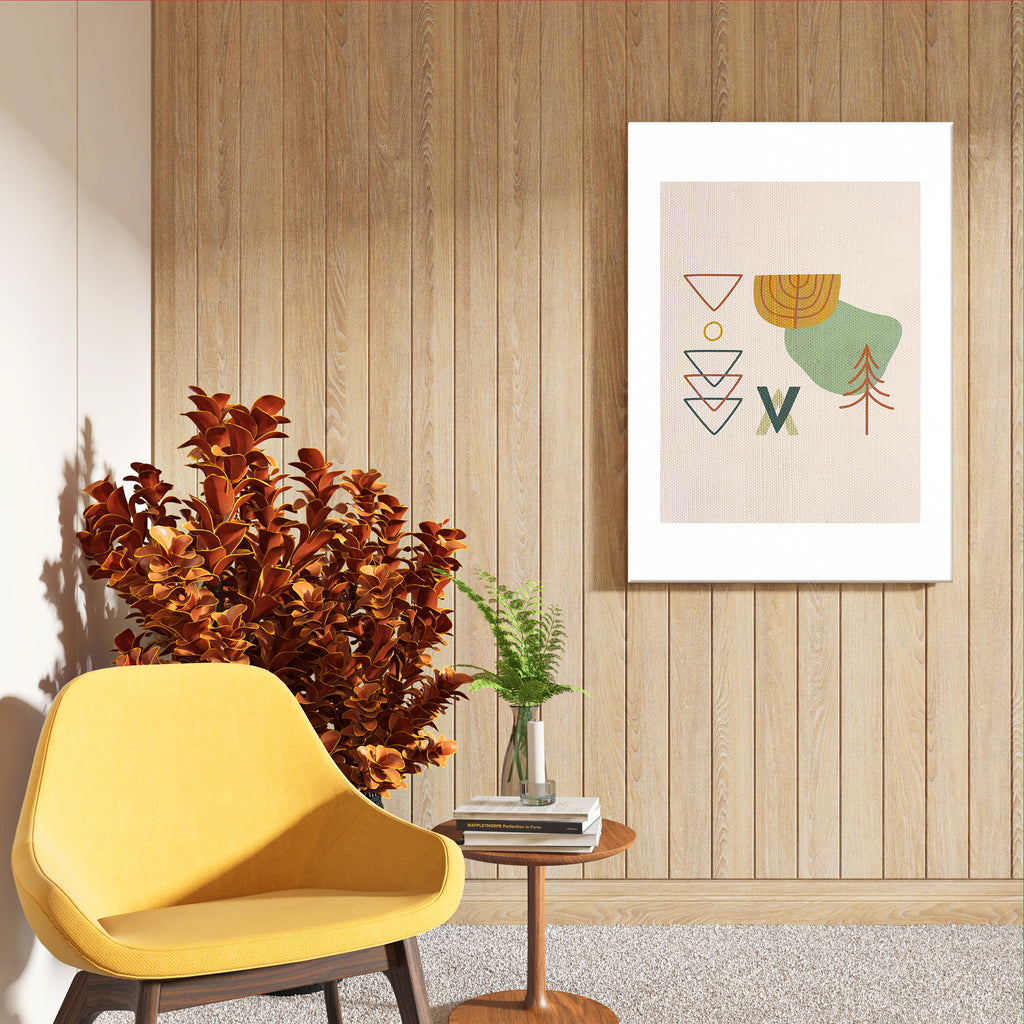 Modern Primitive Forms Wall Art Frame (AB79)